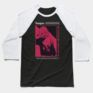 Vampire Anime Girl Baseball T-Shirt